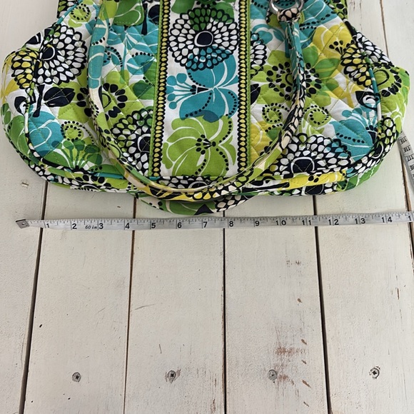 Vera Bradley Green and Blue Floral Shoulder Bag - Picture 2 of 11